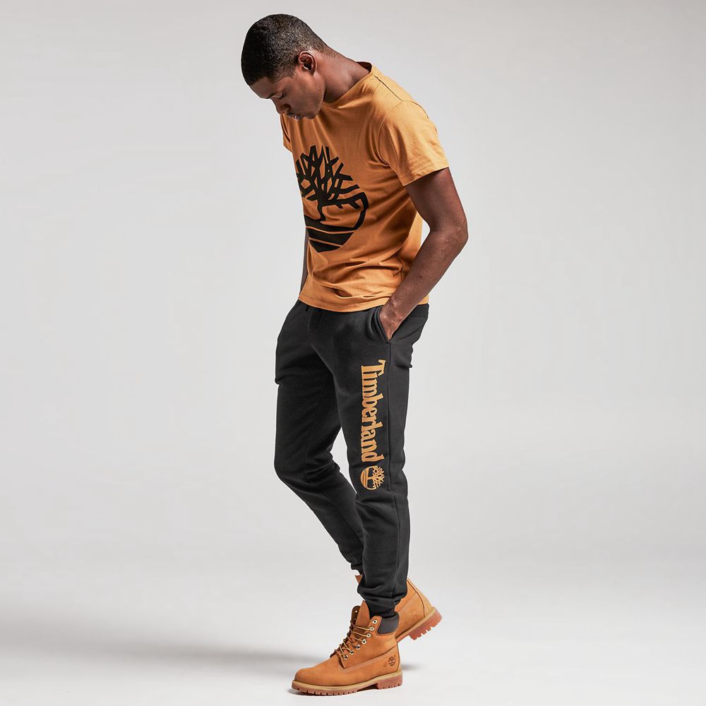 Timberland Mens Pants Jogger Sweat - Black - India OE3659728